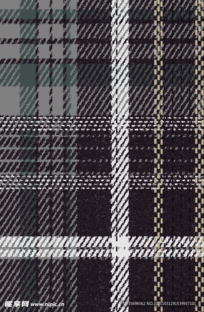 格子布料纹理特写