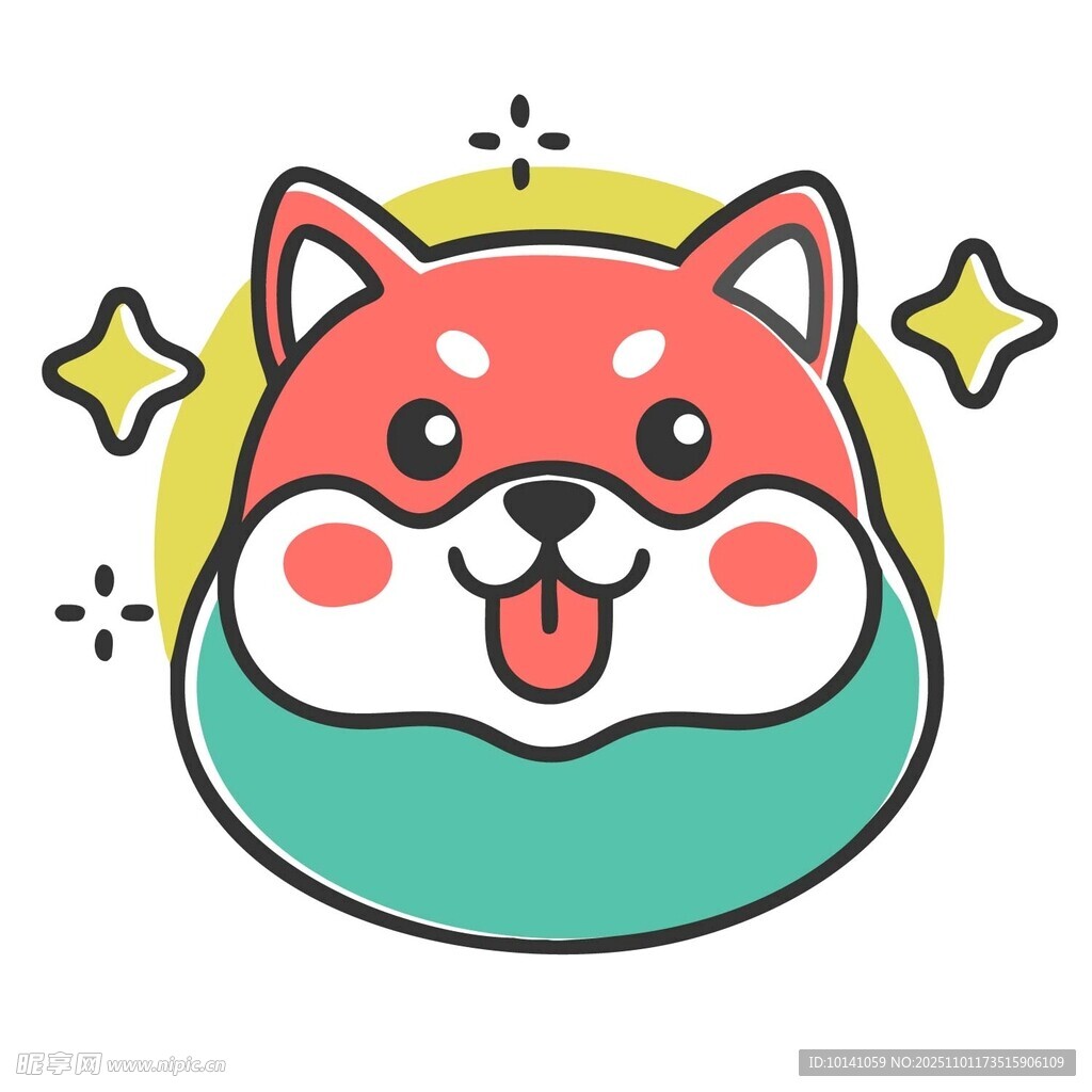 可爱柴犬卡通头像