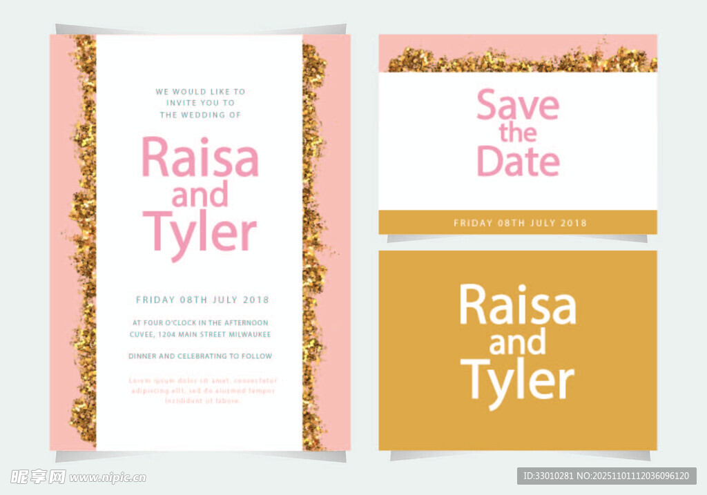 婚礼请柬设计模板