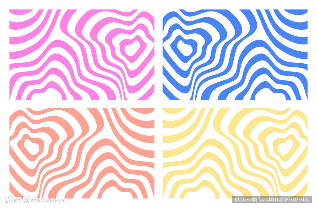 波浪纹几何图案