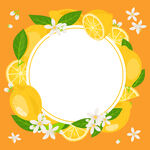 柠檬边框背景