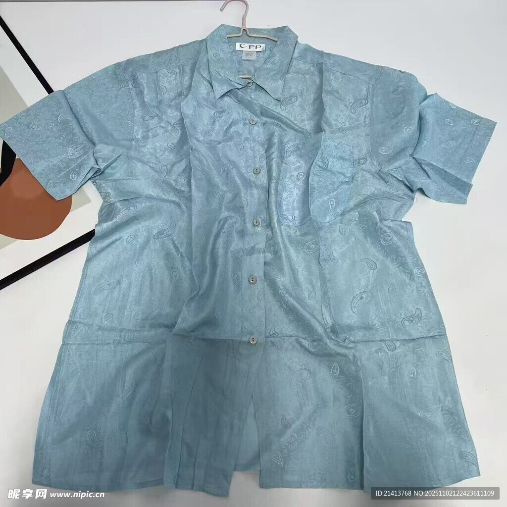 浅蓝色短袖衬衫展示