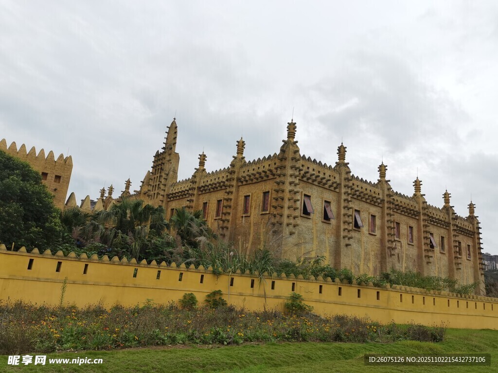 古老宏伟的城堡建筑景观