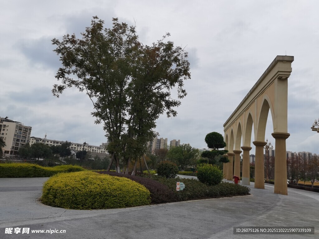 户外园林景观优美场景