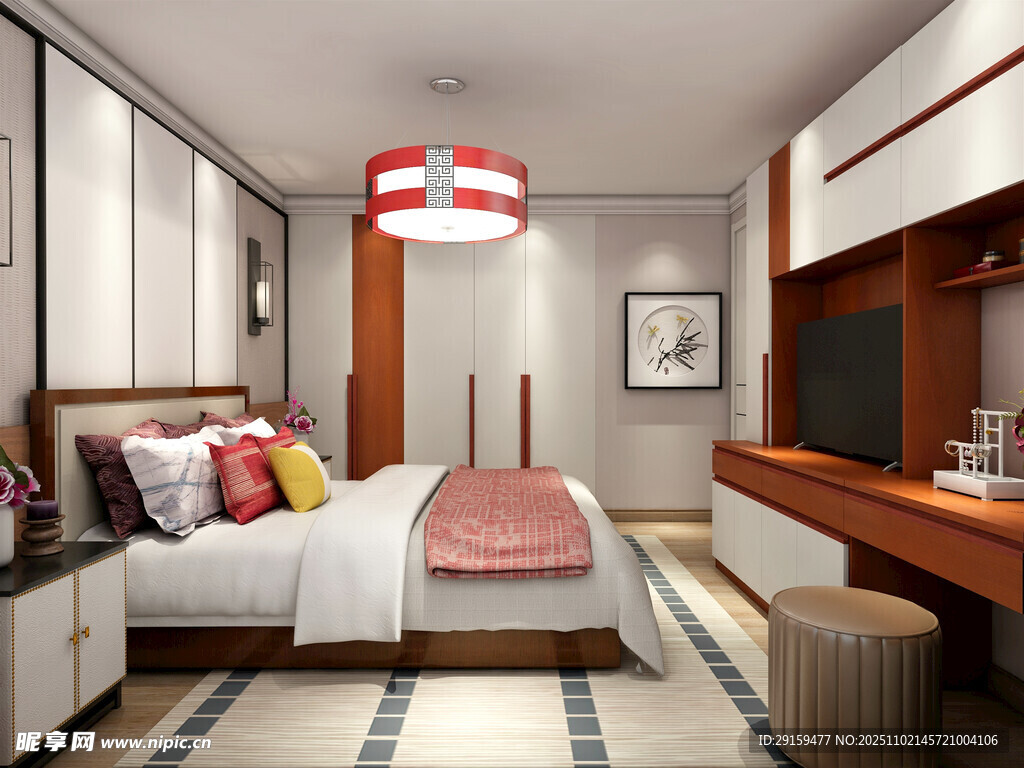 现代简约风温馨卧室空间