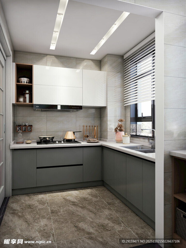 现代简约风格开放式厨房