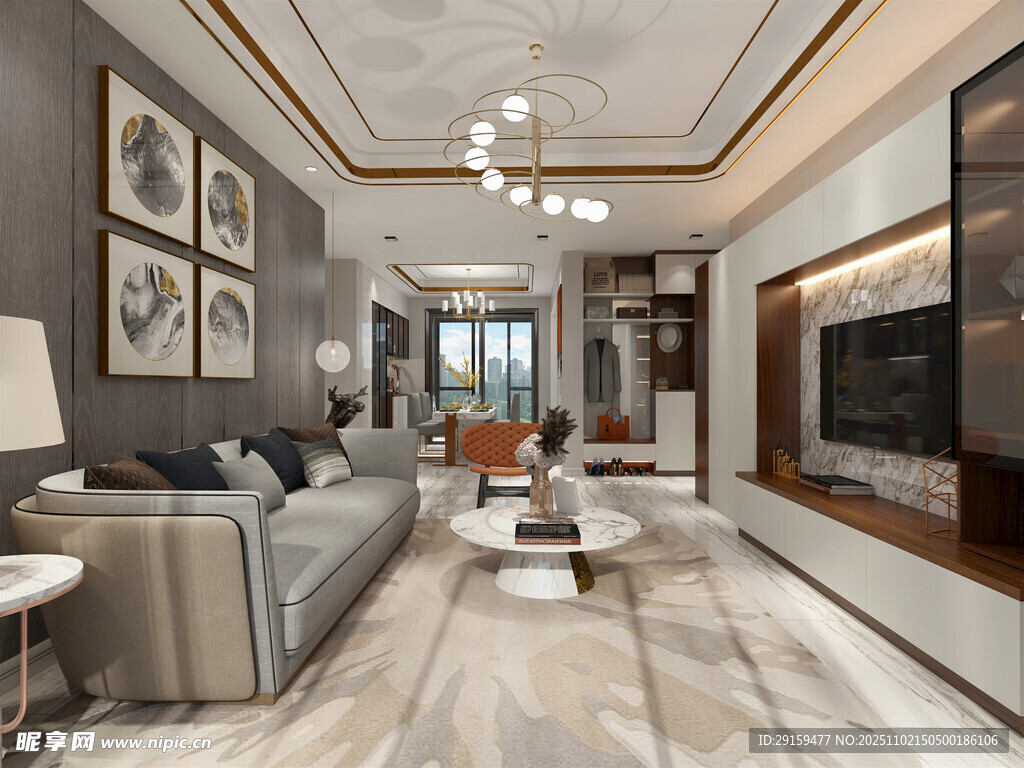 现代简约风格客厅室内设计