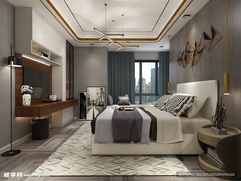现代简约风卧室优雅空间