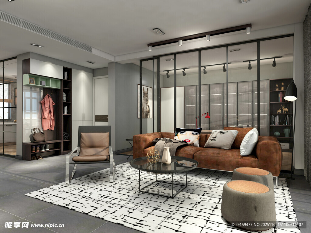 现代简约风客厅室内设计