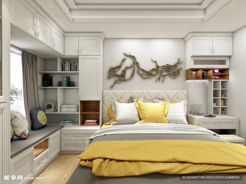 现代简约风温馨卧室空间