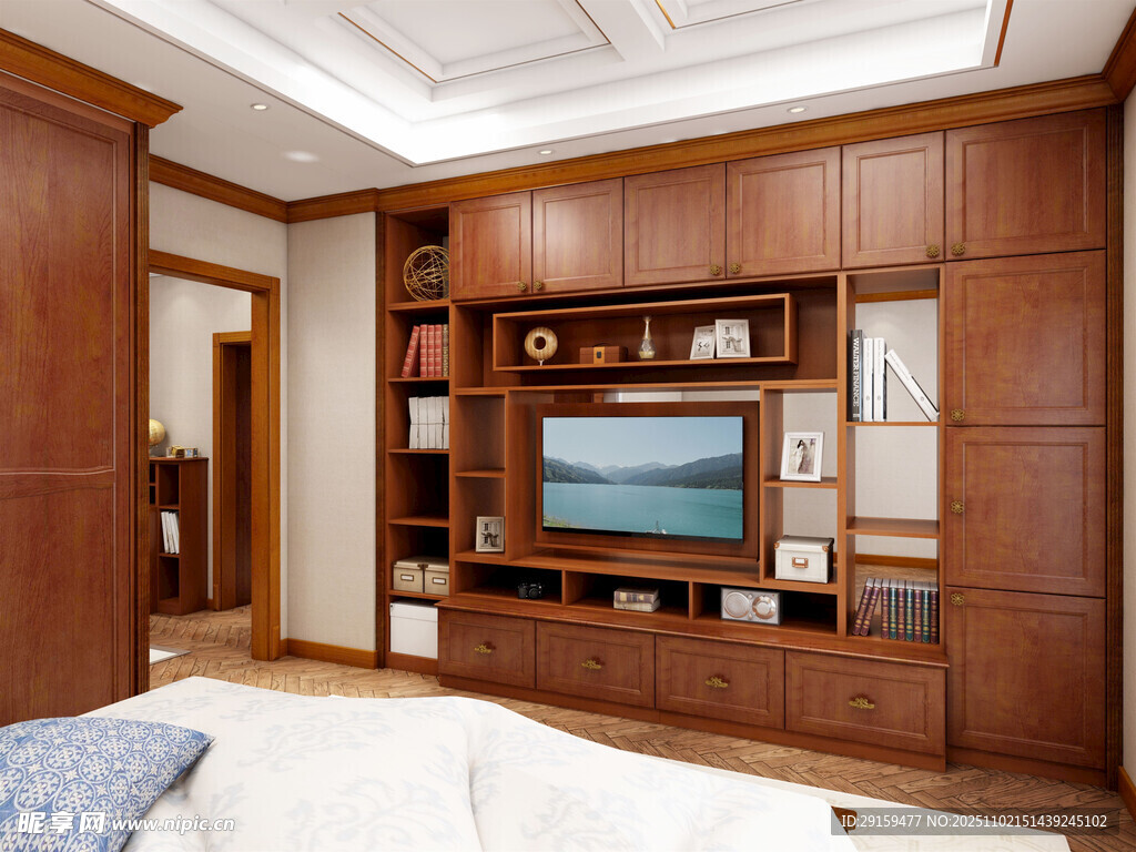 现代风格木质客厅电视柜