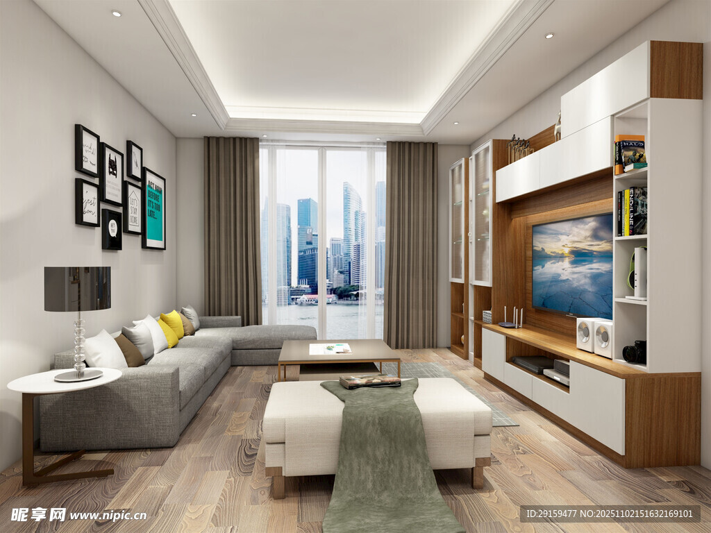 现代简约风客厅装修展示