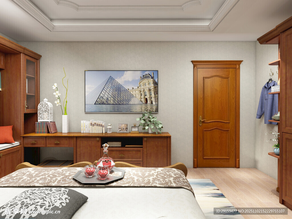 现代简约风格卧室室内场景