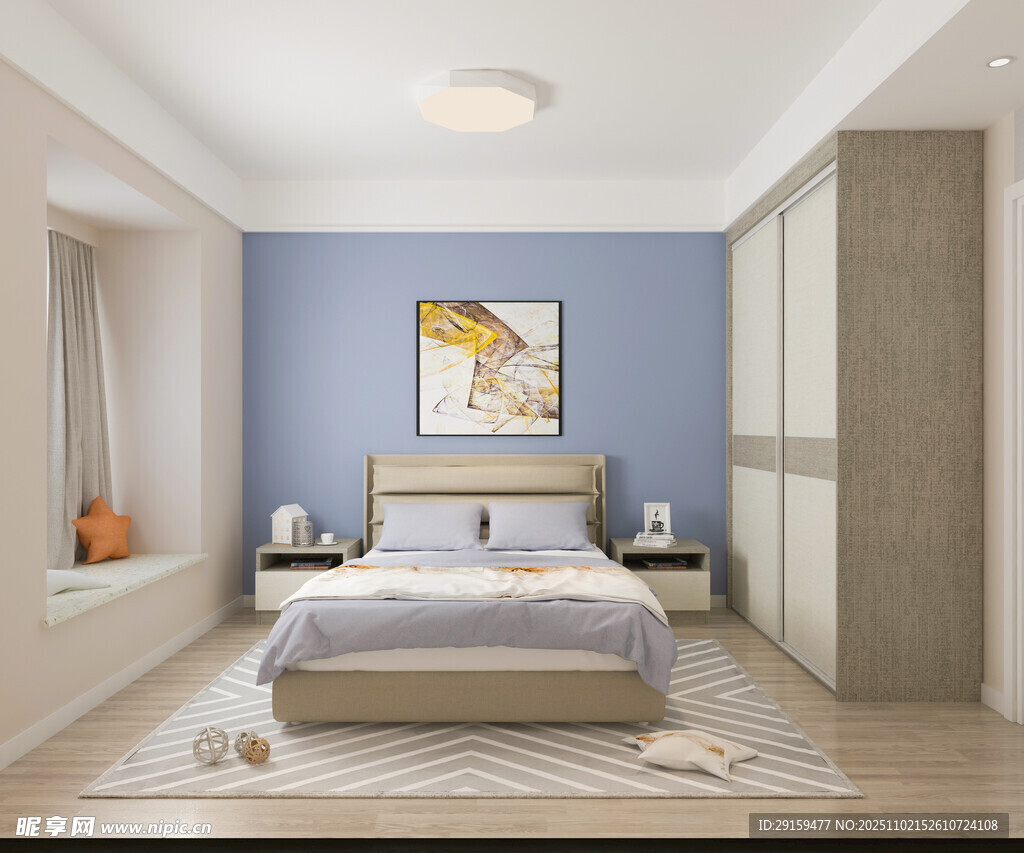 简约风卧室室内装修效果图