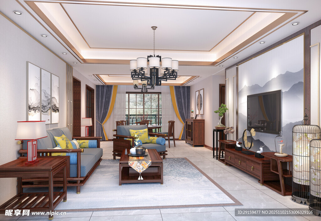 豪华现代风客厅室内设计