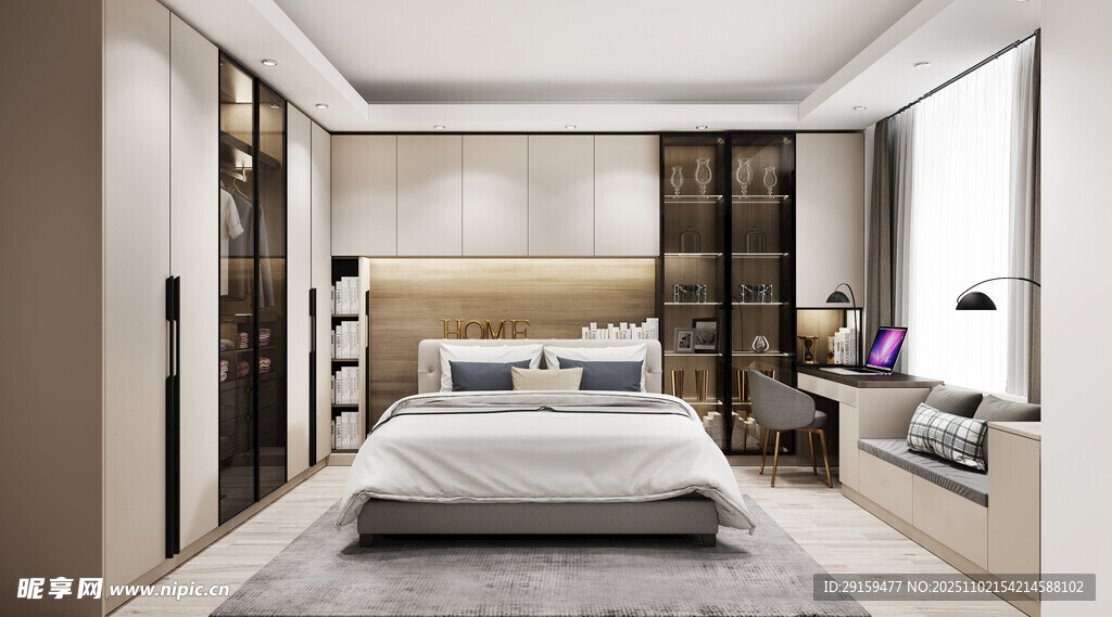 现代简约风格温馨卧室