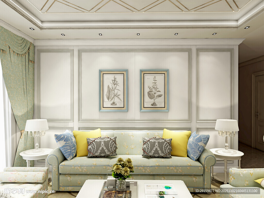 简约优雅的客厅室内设计