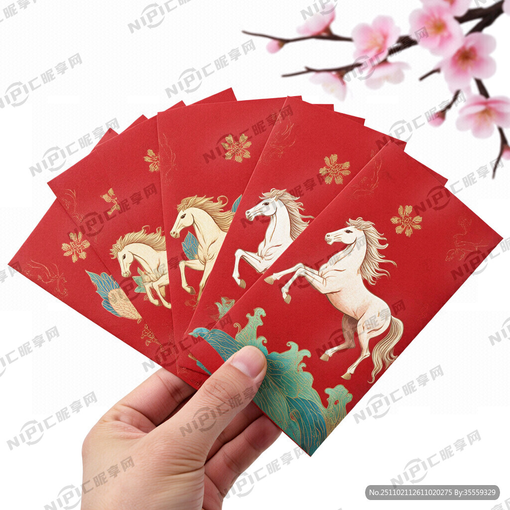 马年红包图   设计新意  