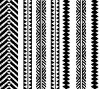 黑白几何民族风图案