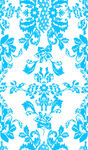 蓝白花卉图案精美壁纸
