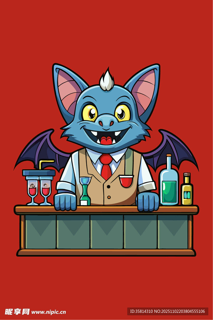 搞怪蝙蝠科学家做实验