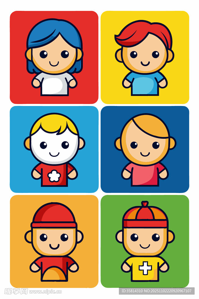 可爱儿童卡通头像集合