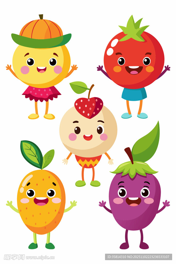 可爱水果卡通形象集合