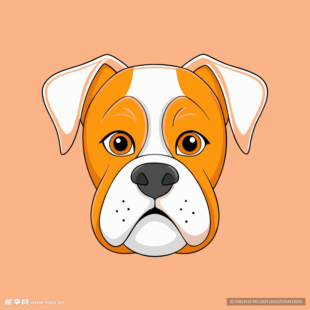 可爱拳击犬头像