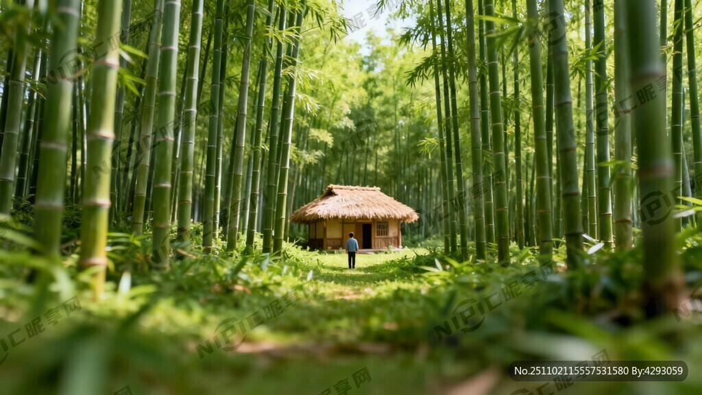 当前画面竹林太少 再小些。