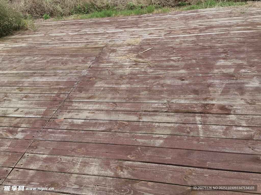 老旧木质地面纹理特写