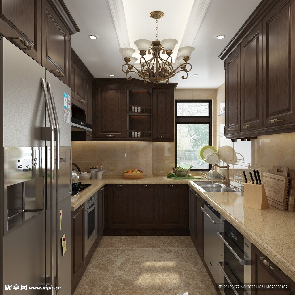 现代风格豪华厨房空间