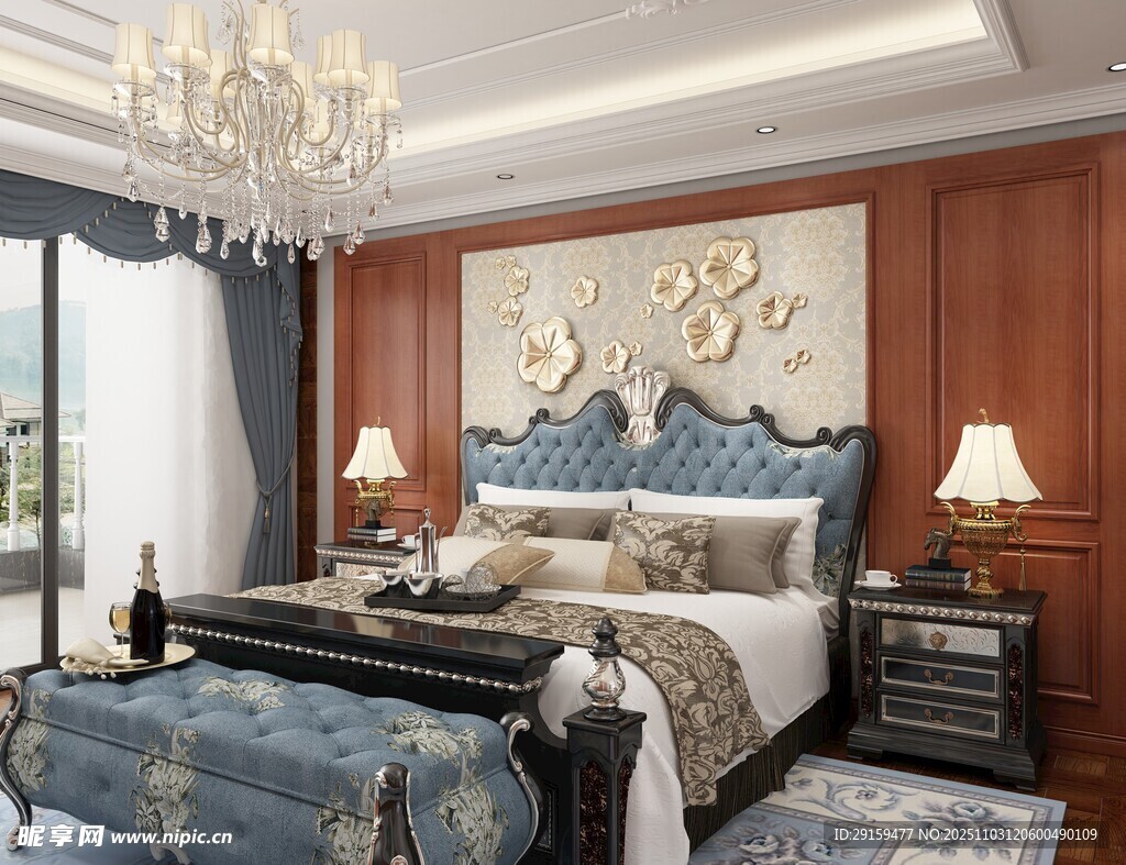 豪华欧式风格卧室展示