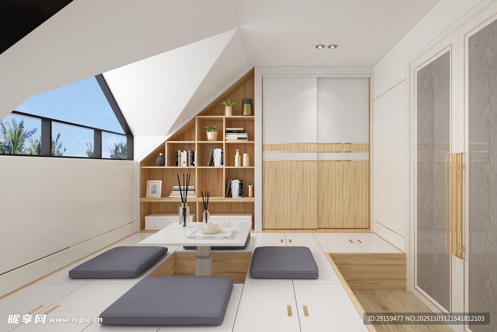 简约阁楼风榻榻米休闲空间