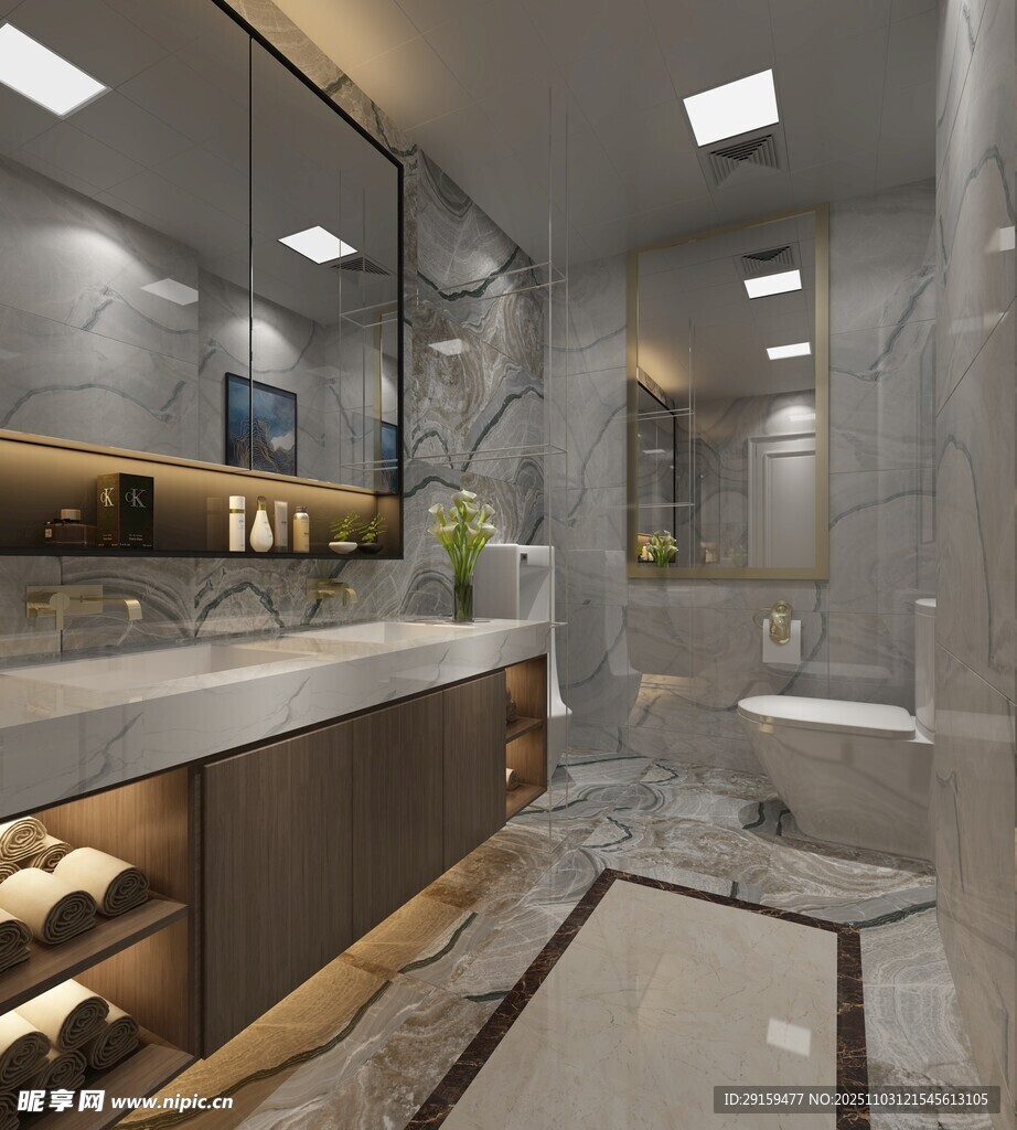 现代简约风豪华浴室空间