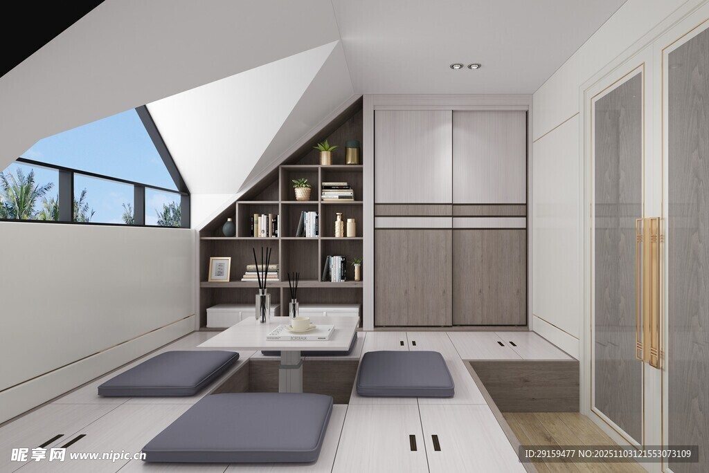 现代简约风阁楼休息空间