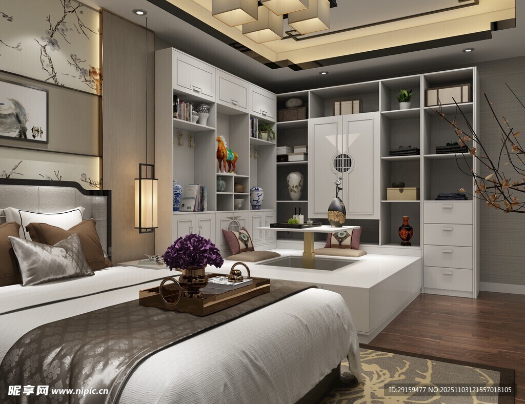 现代奢华卧室室内设计