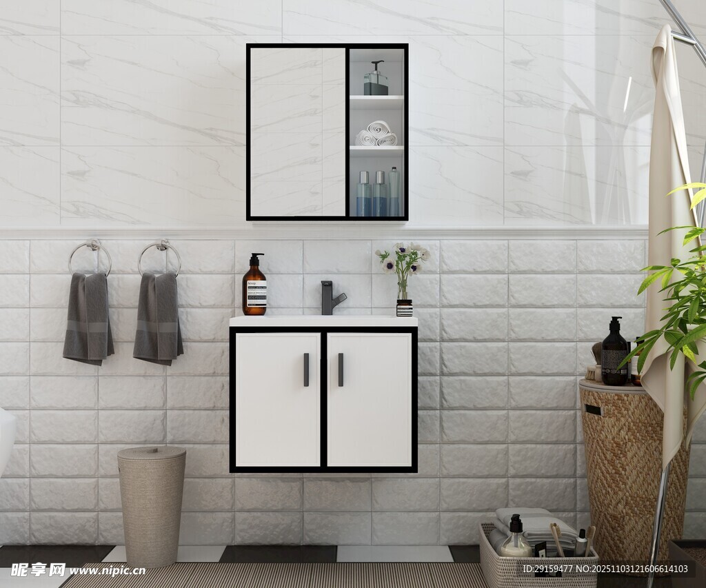 简约现代风格浴室洗手台