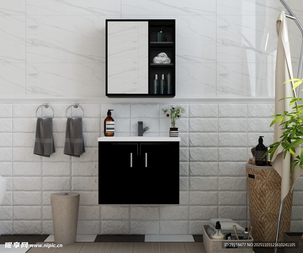 简约现代风格浴室洗手台