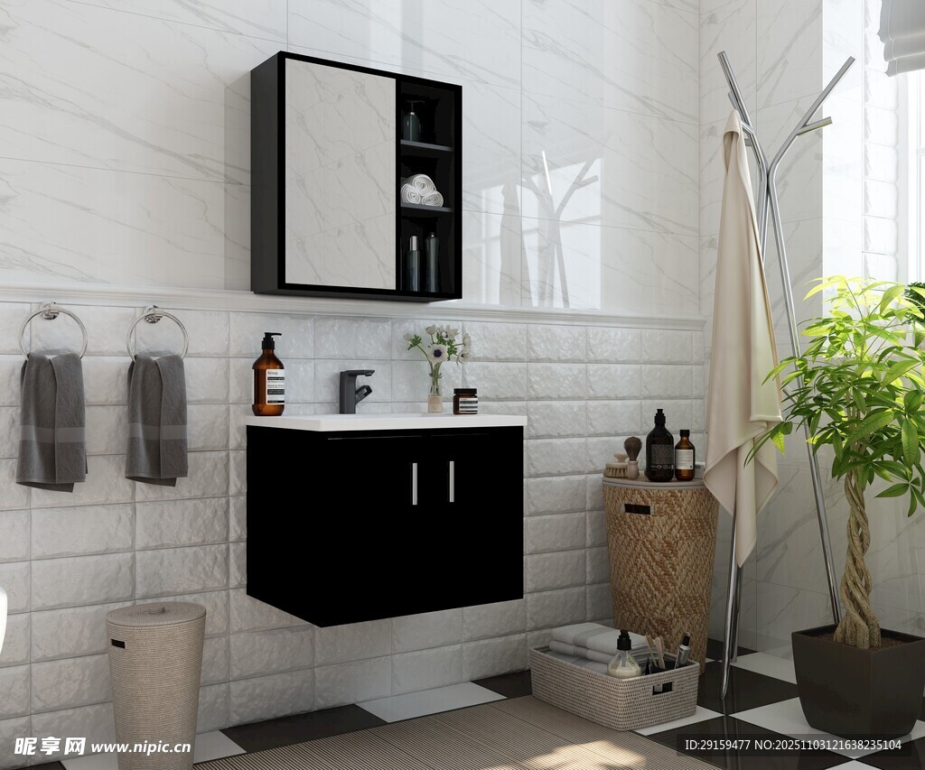 现代简约风格浴室一角