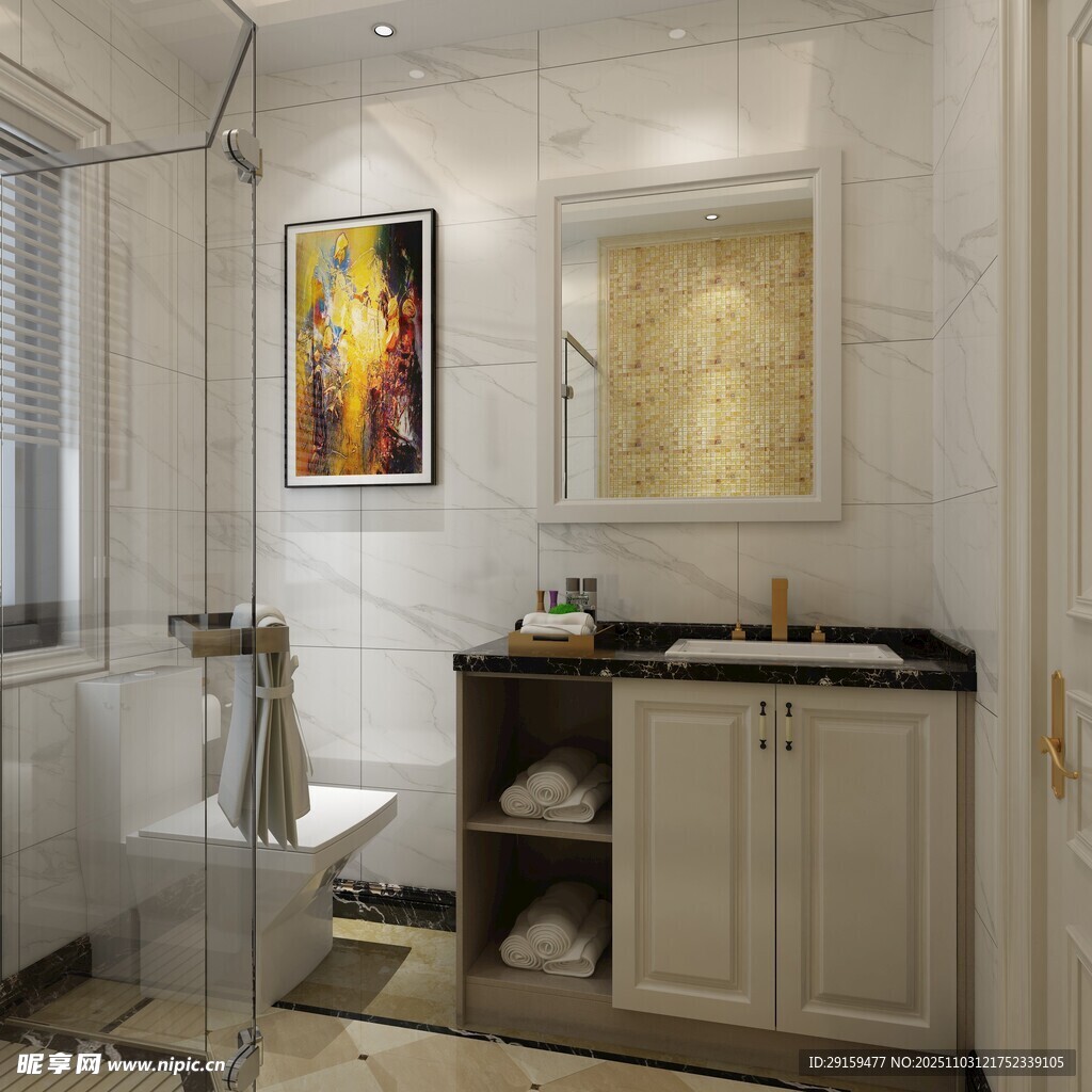 现代简约风格的精致浴室