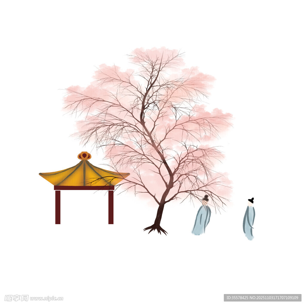 PSD分层水墨画复古风