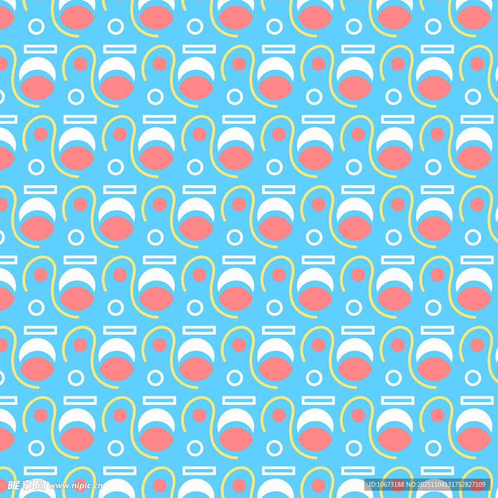 蓝底多彩圆形图案纹理