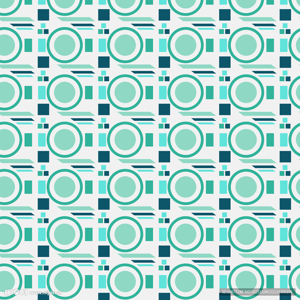 蓝绿几何图案无缝背景