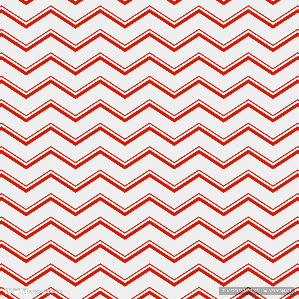 红白锯齿纹几何图案背景