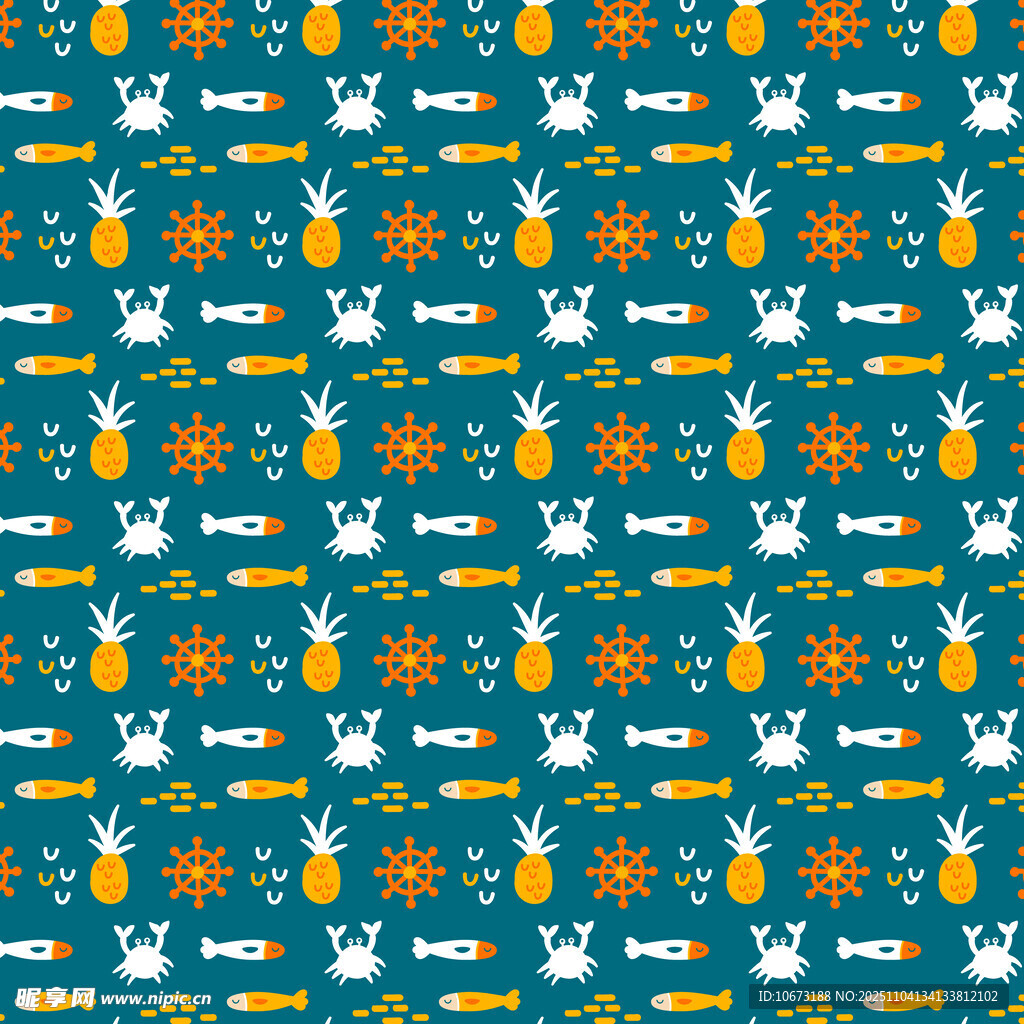 蓝底多彩几何图案纹理