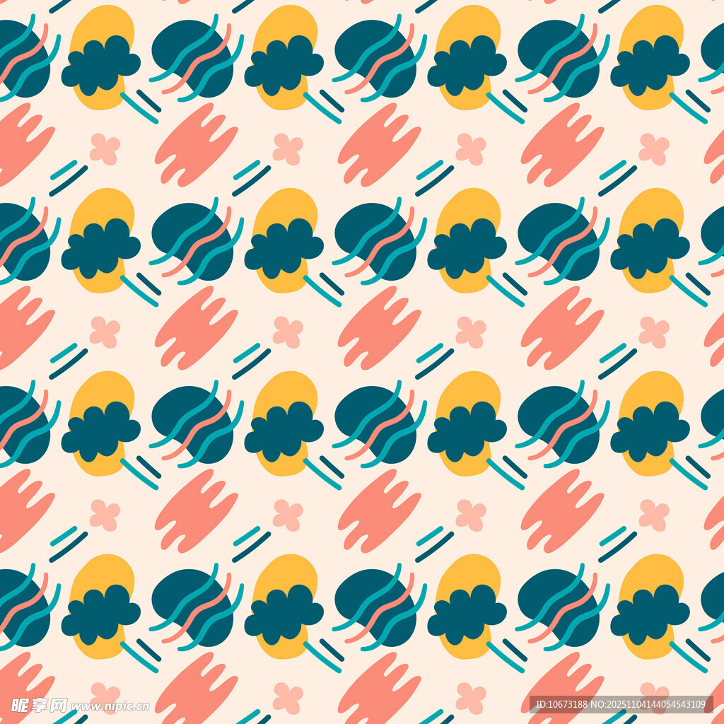 多彩几何图案背景纹理