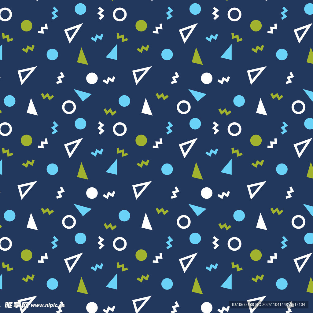 蓝色几何图案无缝背景