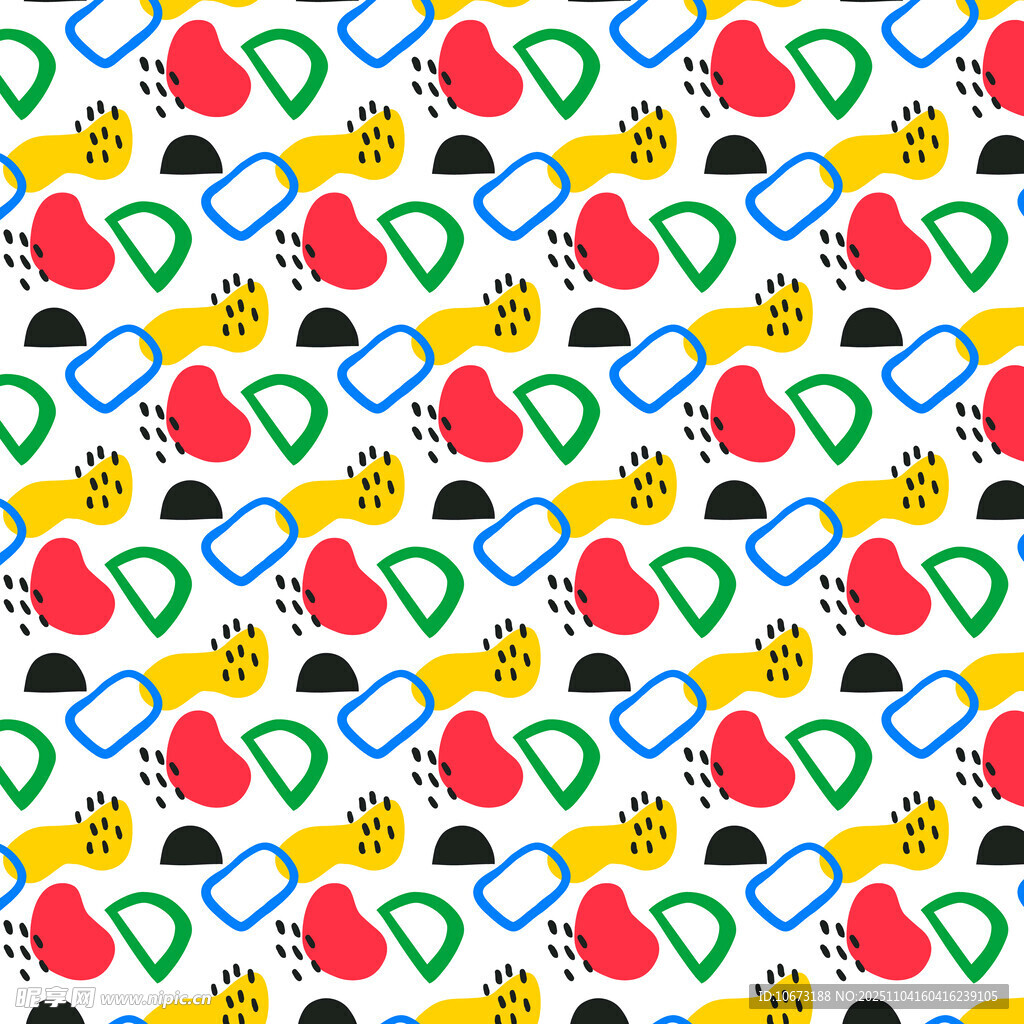 多彩水果与瓢虫图案背景