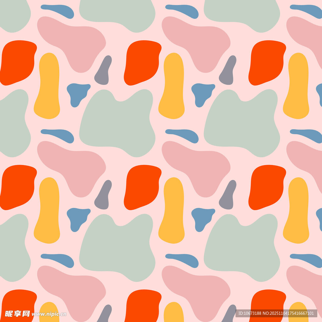 多彩几何图案无缝背景图