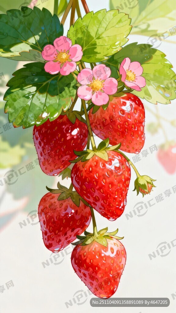 草莓 要有草莓叶子 草莓花